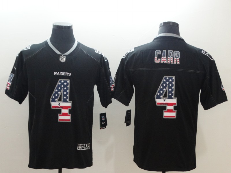 Men's Las Vegas Raiders Derek Carr #4 Black Alternate Jersey